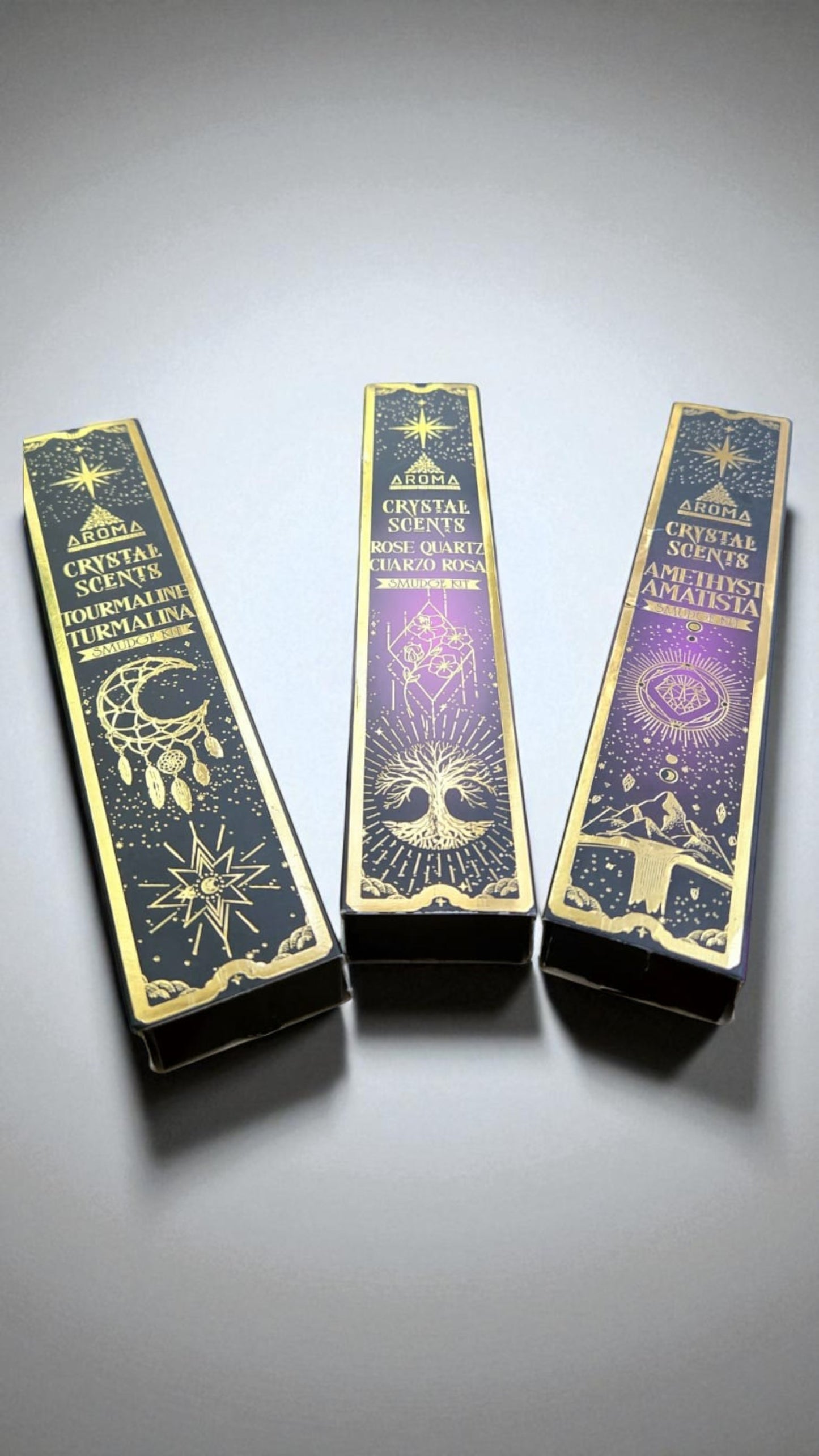 Pack 3x2 inciensos Crystal Scents de Aroma con minerales