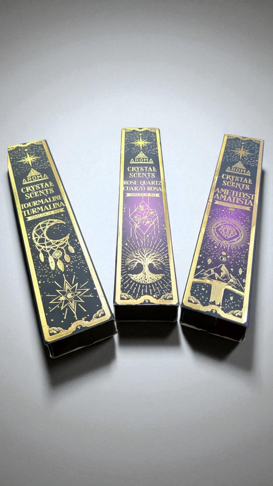 Pack 3x2 inciensos Crystal Scents de Aroma con minerales
